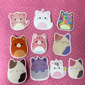 Squishmallow Stickers Cats Bundle 10 stickers